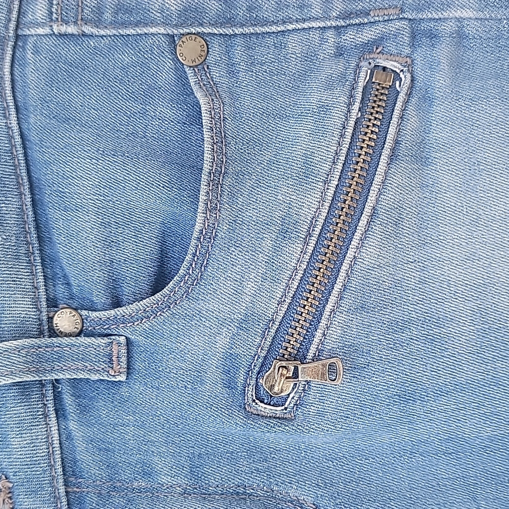 Paige Jane Zip Skinny Jeans Size 25 Low Rise Ankle Zip Y2K - Picture 5 of 16